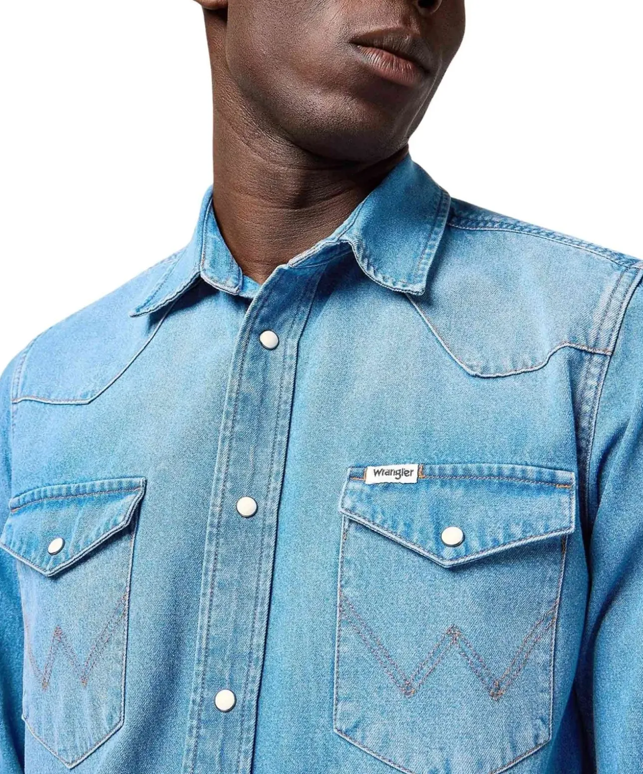 Wrangler Hemd Western Shirt in Stonewash