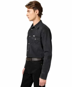 Wrangler Hemd Western Shirt in Rinse Black