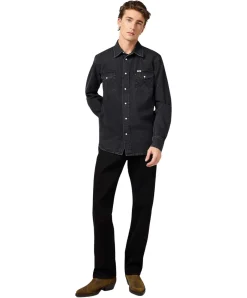 Wrangler Hemd Western Shirt in Rinse Black