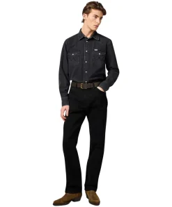 Wrangler Hemd Western Shirt in Rinse Black