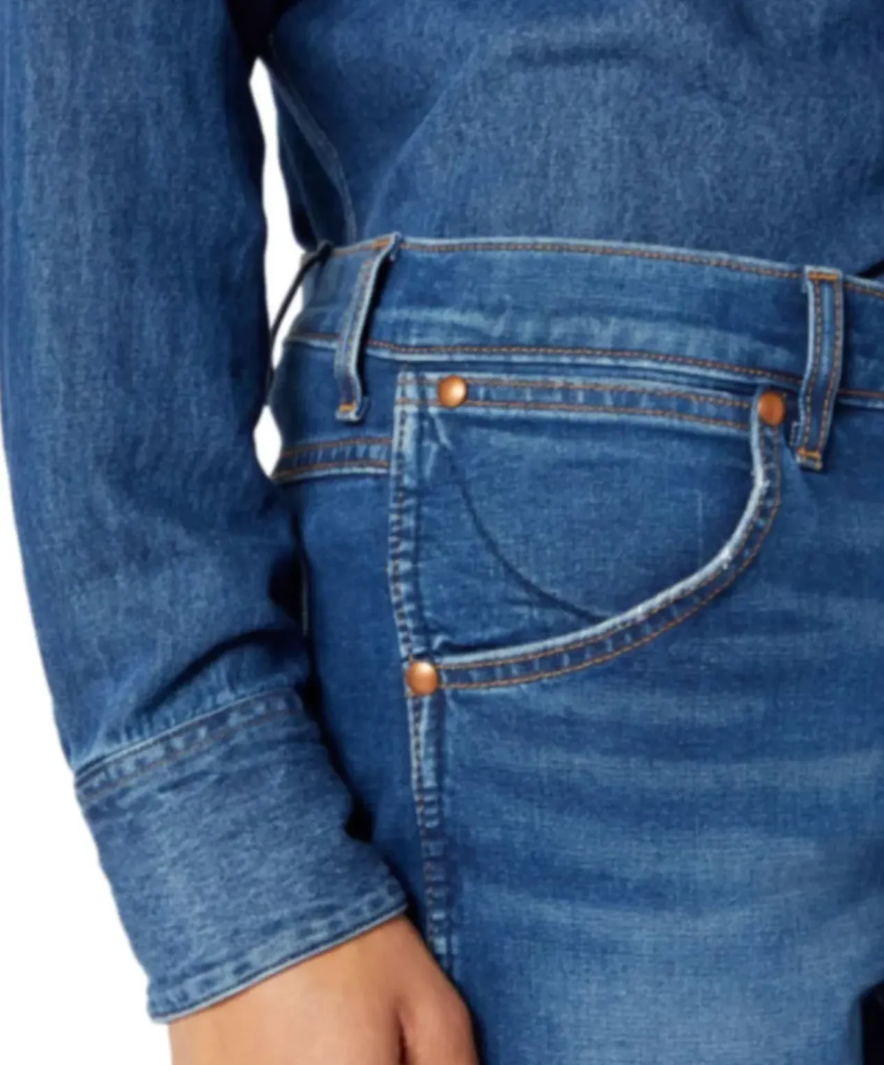 Wrangler Herren Jeans Original Slim in blauem 3 Years
