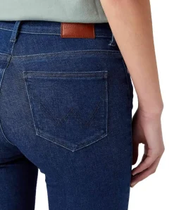 Wrangler High Jeans Skinny Fit in Dunkelblau