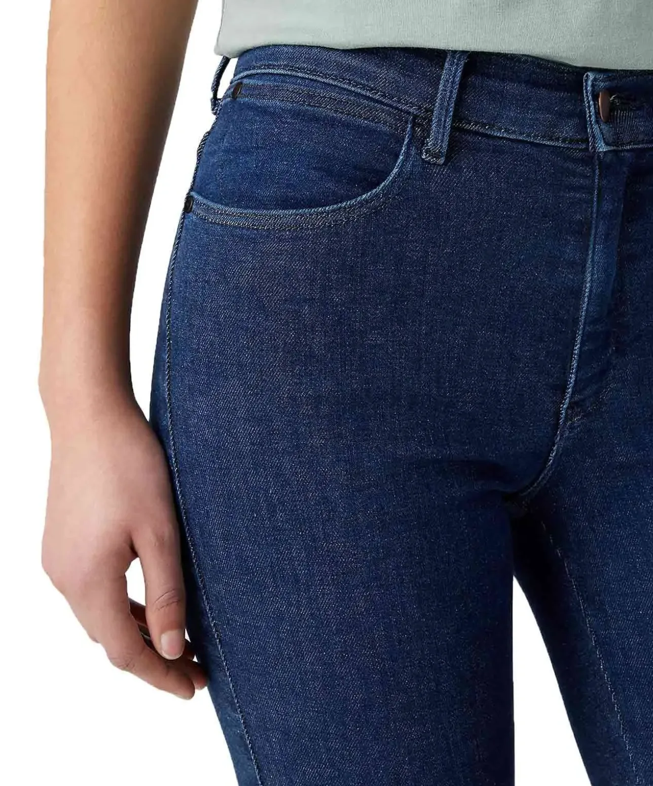 Wrangler High Jeans Skinny Fit in Dunkelblau