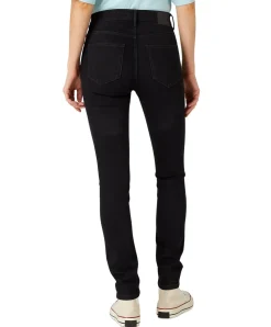 Wrangler Jeans Skinny Fit mit High Rise in Schwarz