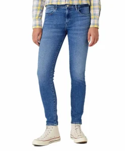 Wrangler Jeans Skinny Fit Body Bespoke in Mittelblau
