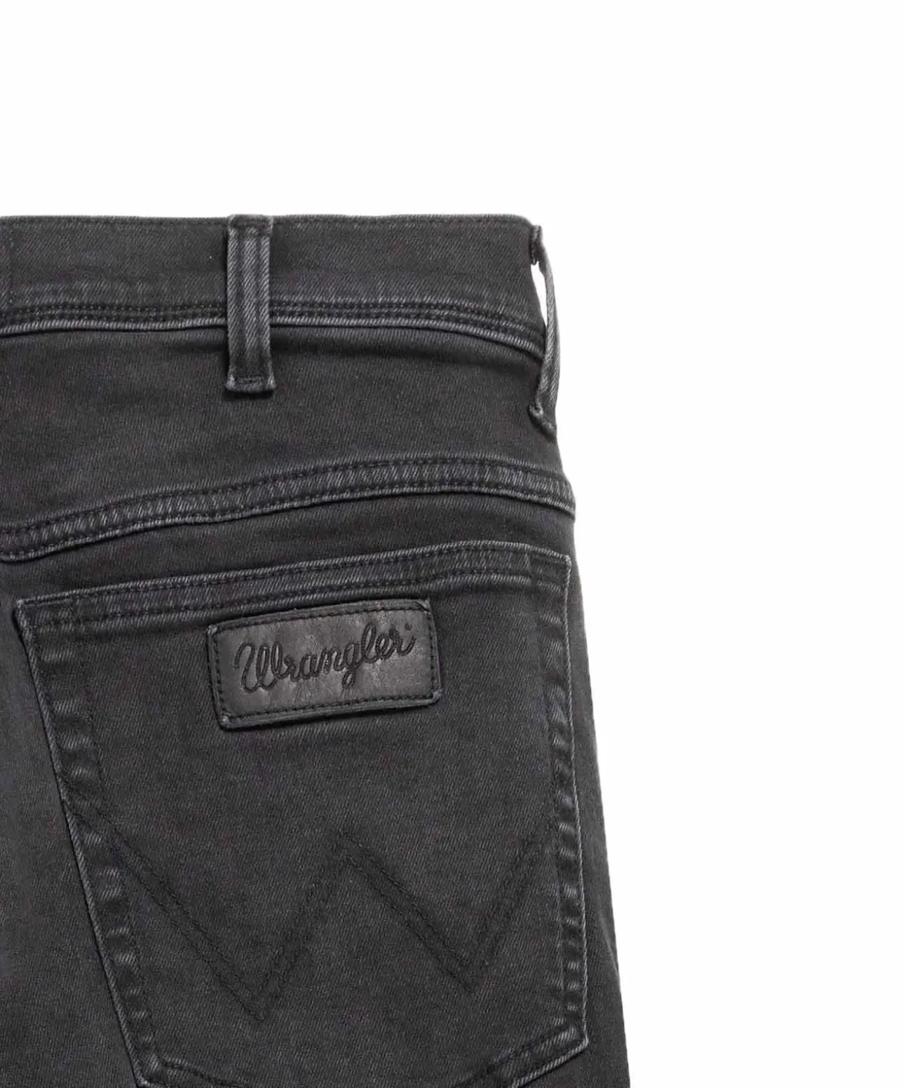 Wrangler Jeans Straight Fit Greensboro aus Black Denim