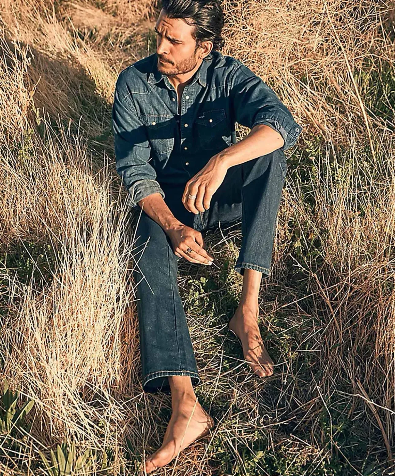 Wrangler Jeanshemd mit Western Style in Dunkelblau