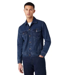 Wrangler Jeansjacke aus Bio-Baumwolle in Coalblue Stone