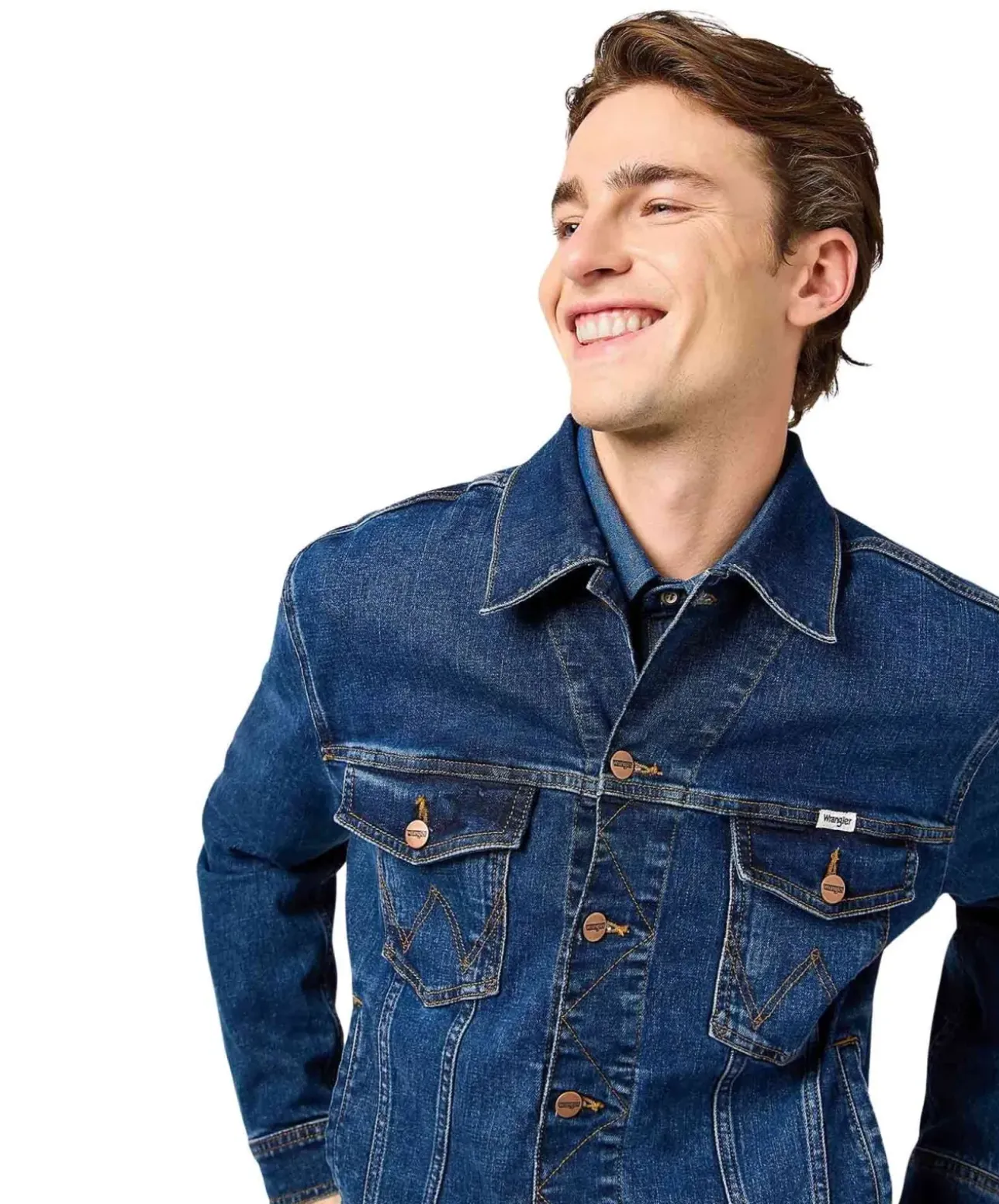 Wrangler Jeansjacke Classic in blauer Meadow Haze