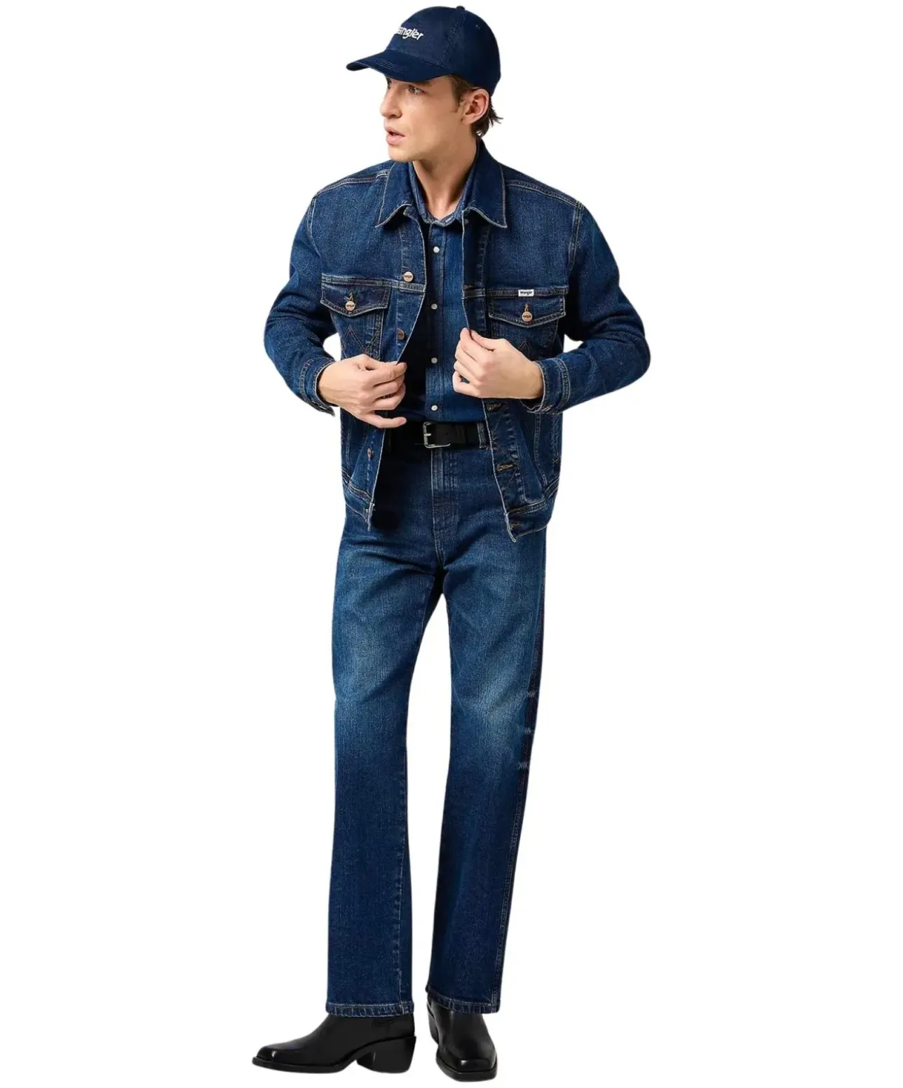 Wrangler Jeansjacke Classic in blauer Meadow Haze