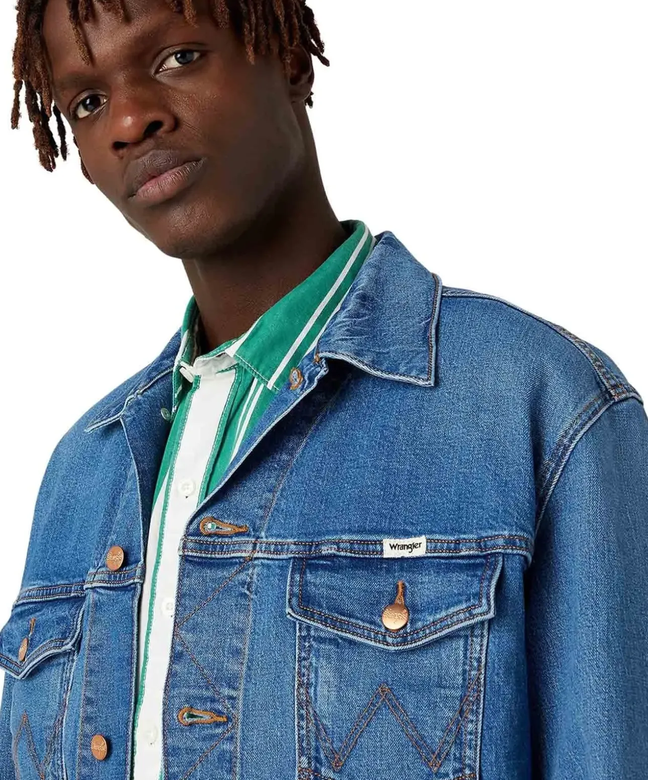 Wrangler Jeansjacke mit Anti Fit in Stonewash