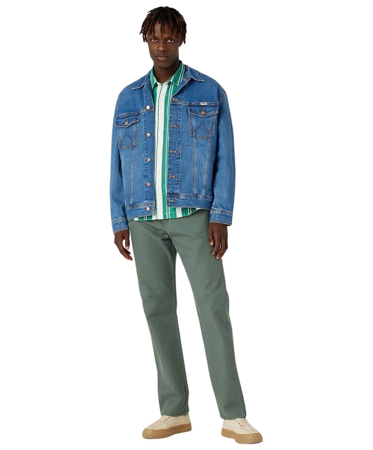 Wrangler Jeansjacke mit Anti Fit in Stonewash