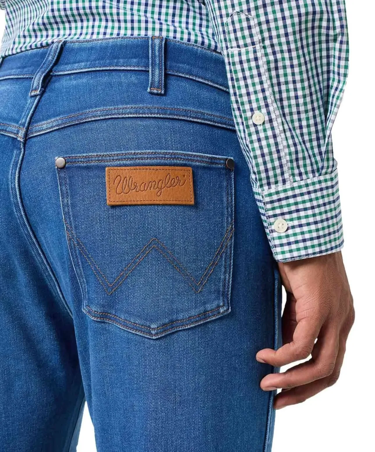 Wrangler Larston Jeans in blauer Rustic-Waschung