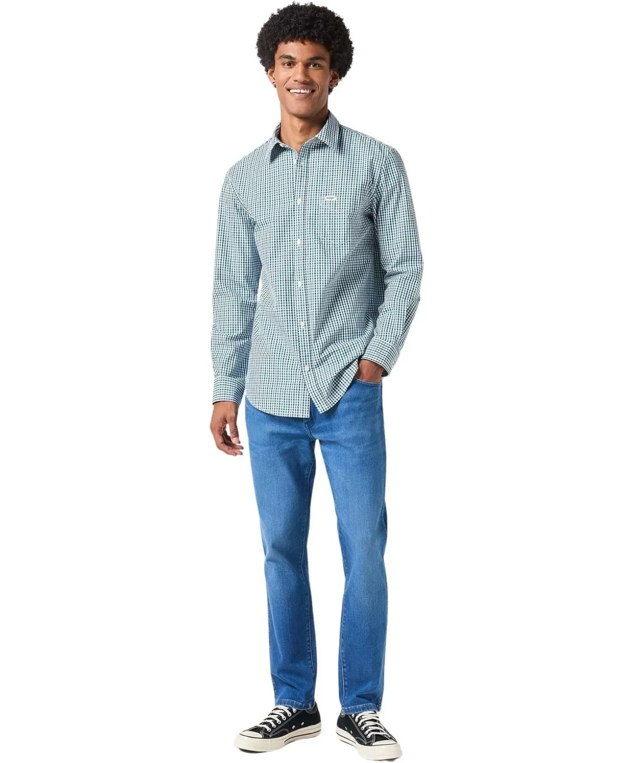 Wrangler Larston Jeans in blauer Rustic-Waschung