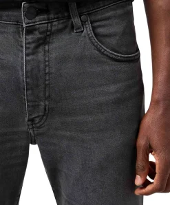 Wrangler Larston Jeans Slim Tapered in grauem Used-Look