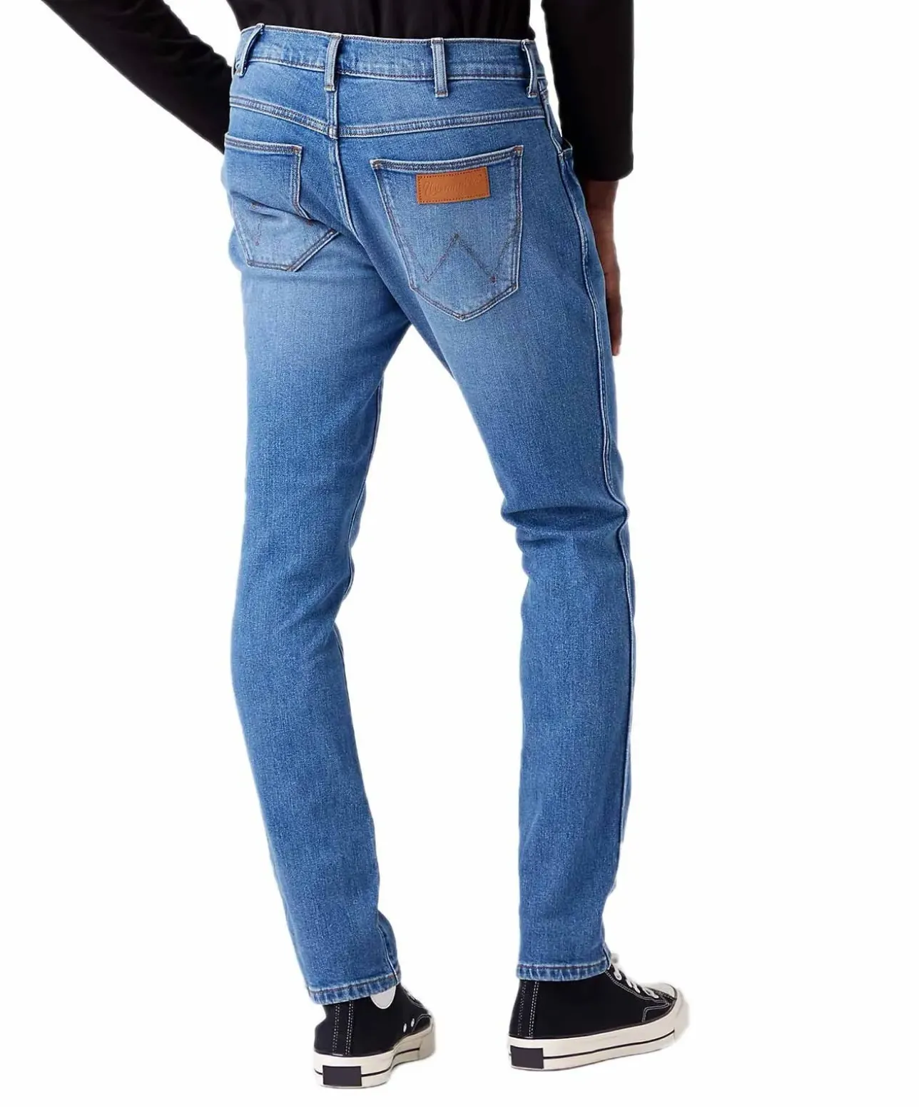Wrangler Larston Jeans Tapered aus blauem Vintage-Denim