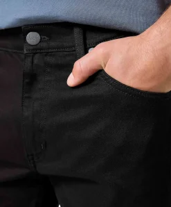 Wrangler Larston Jeans Tapered in Schwarz Deep Ink