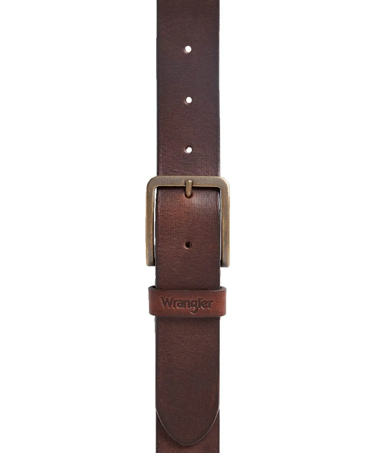 Wrangler Ledergürtel aus Anilin-Rindsleder in Braun