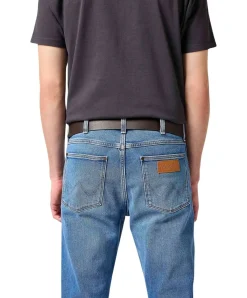 Wrangler Ledergürtel Heritage-Optik in Braun