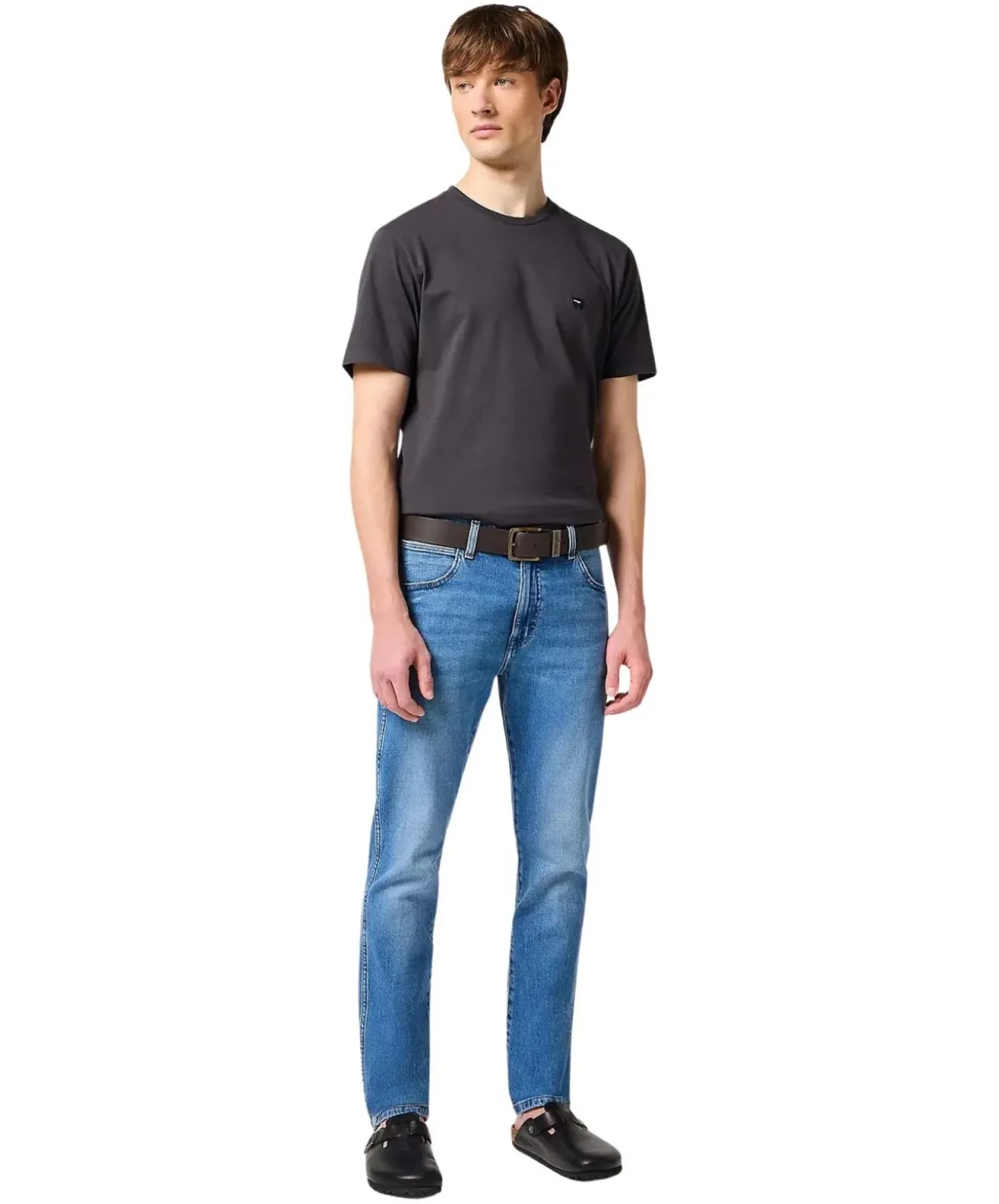 Wrangler Ledergürtel Heritage-Optik in Braun