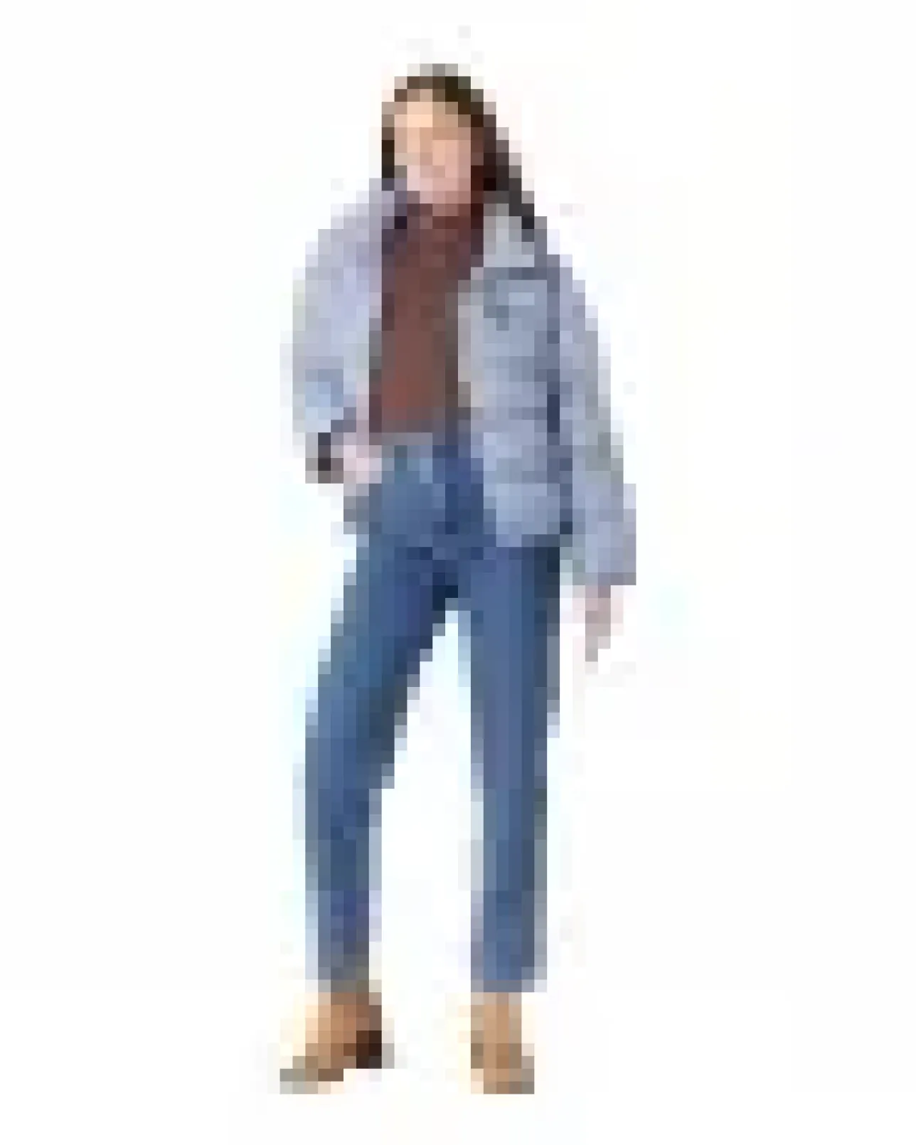 Wrangler Mom Jeans Straight Leg in Stonewash