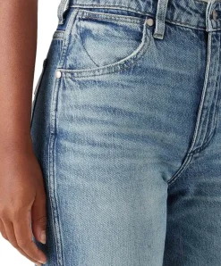Wrangler Mom Jeans Straight mit Destroyed Effekten