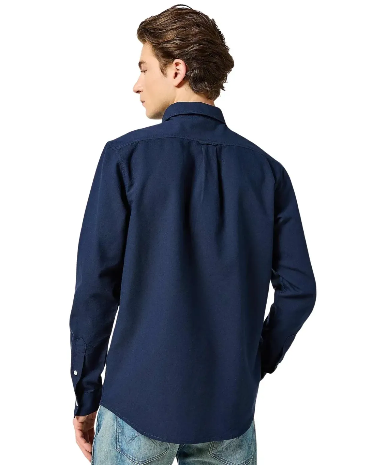 Wrangler Oxford Hemd in Dunkelblau mit Button-Down-Kragen