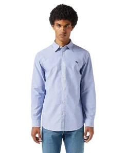 Wrangler Oxford-Hemd in hellblau mit kleinen Logo