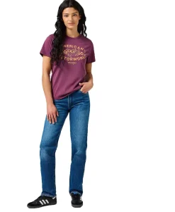 Wrangler Straight Fit Jeans blauer Sunset-Waschung
