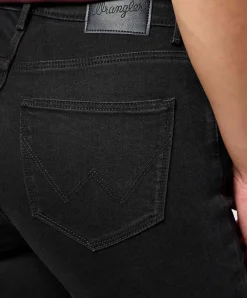 Wrangler Straight Jeans in Schwarz mit Body Bespoke