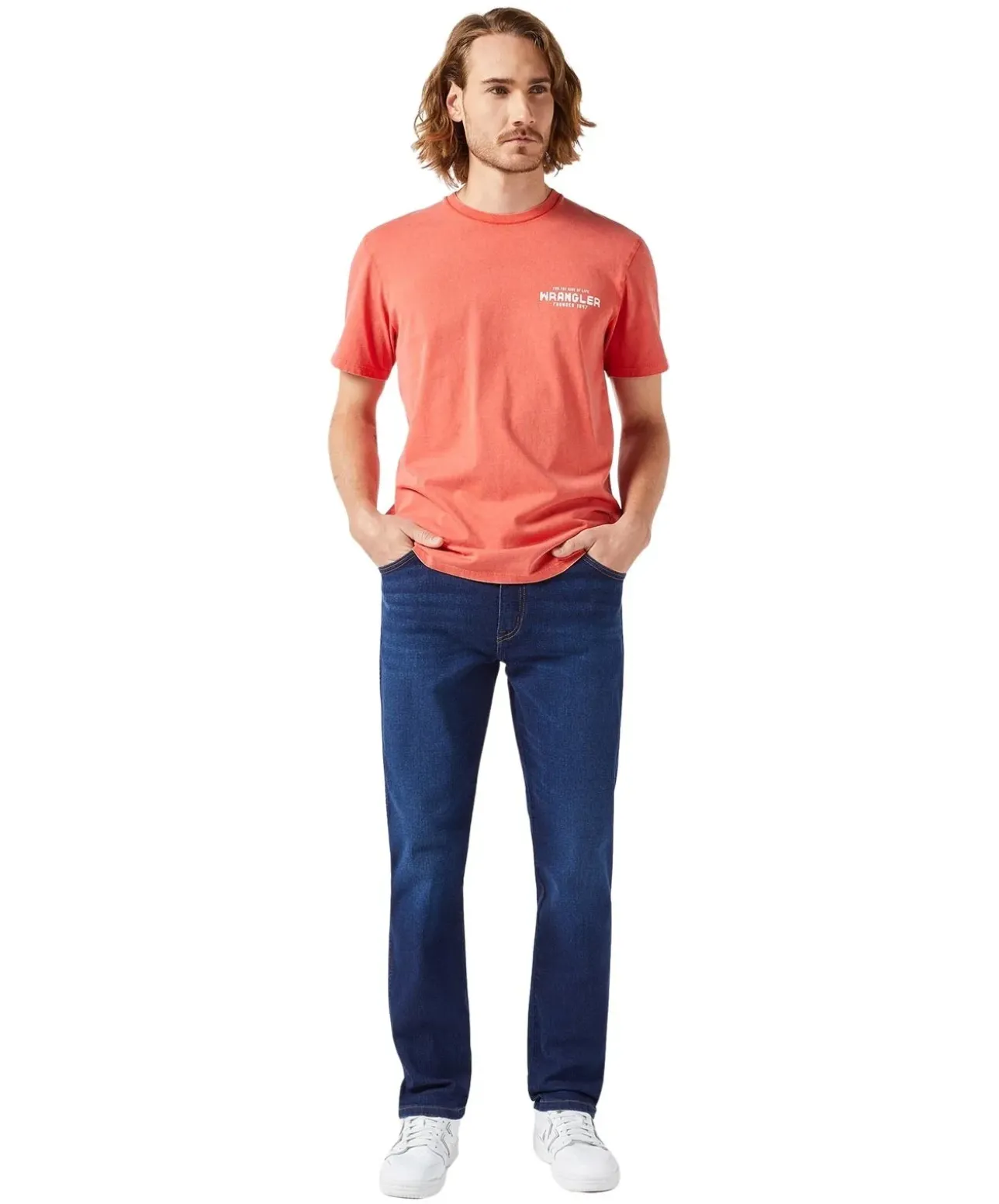 Wrangler Texas Slim fit Jeans in Dunkelblau