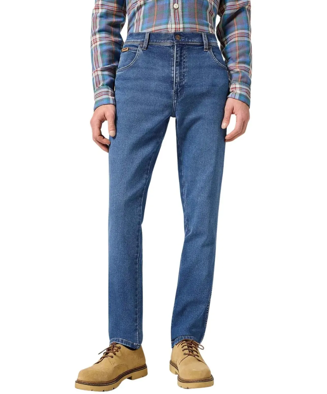 Wrangler Texas Slim Jeans in Ridge Waschung