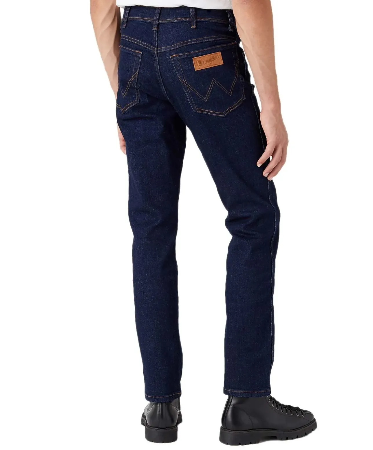 Wrangler Texas Slim Jeans in dunklem Rinsewash