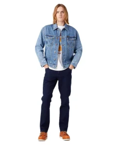 Wrangler Texas Slim Jeans in dunklem Rinsewash