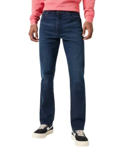 Wrangler Texas Slim Jeans in blue black Waschung