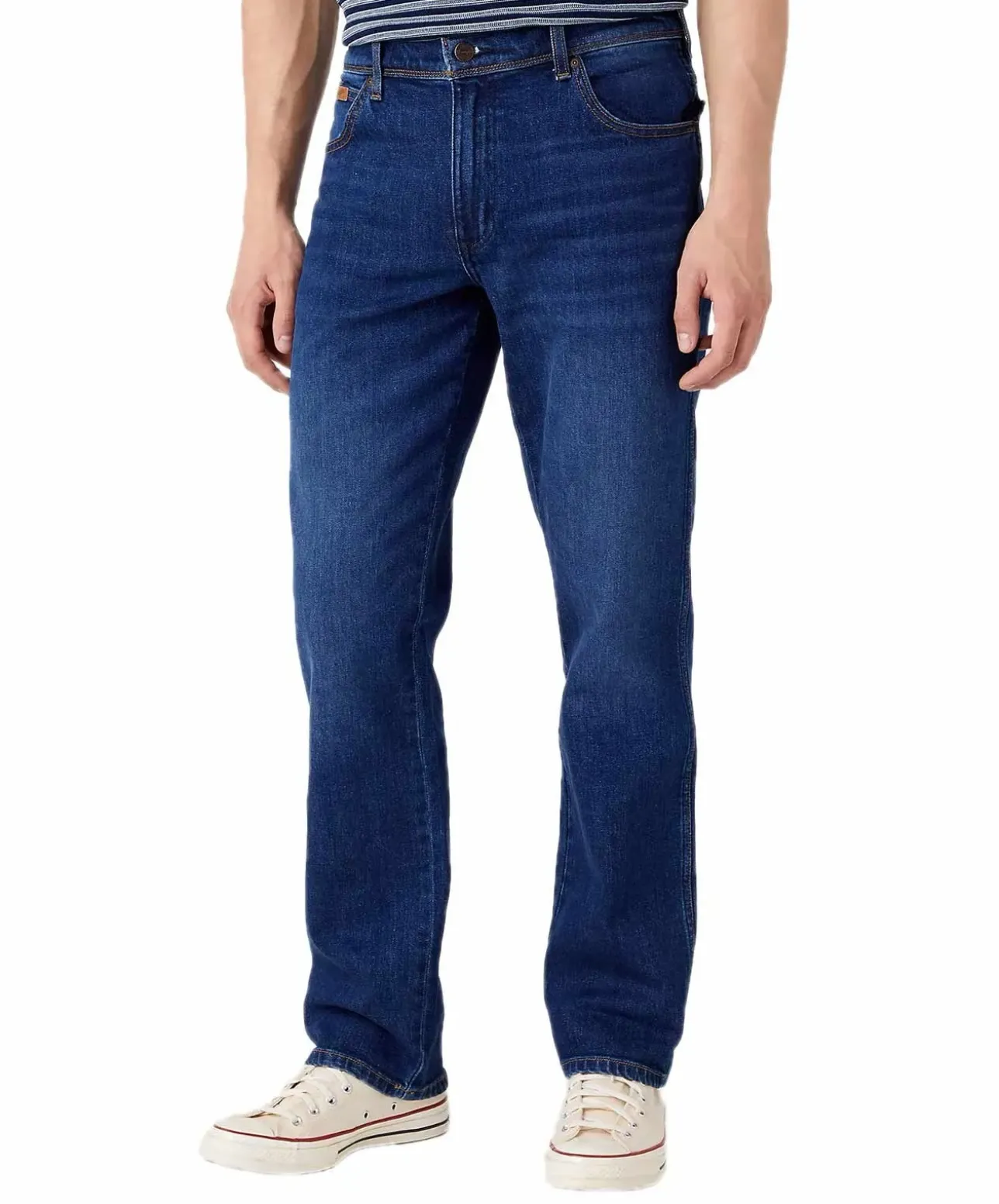 Wrangler Texas Stretch Jeans Straight Fit mit Used Look