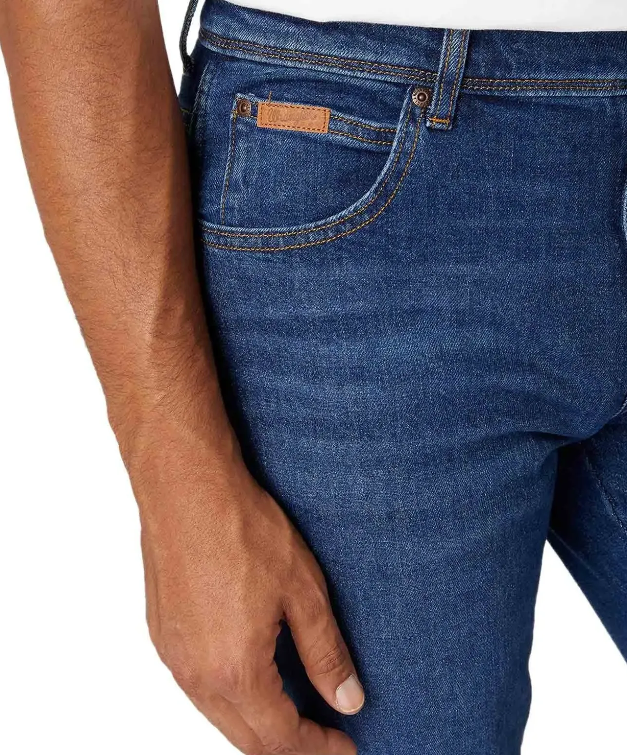 Wrangler Texas Stretch Jeans Straight Fit mit Used Look