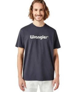 Wrangler T-Shirt Frame mit Logo in Schwarz