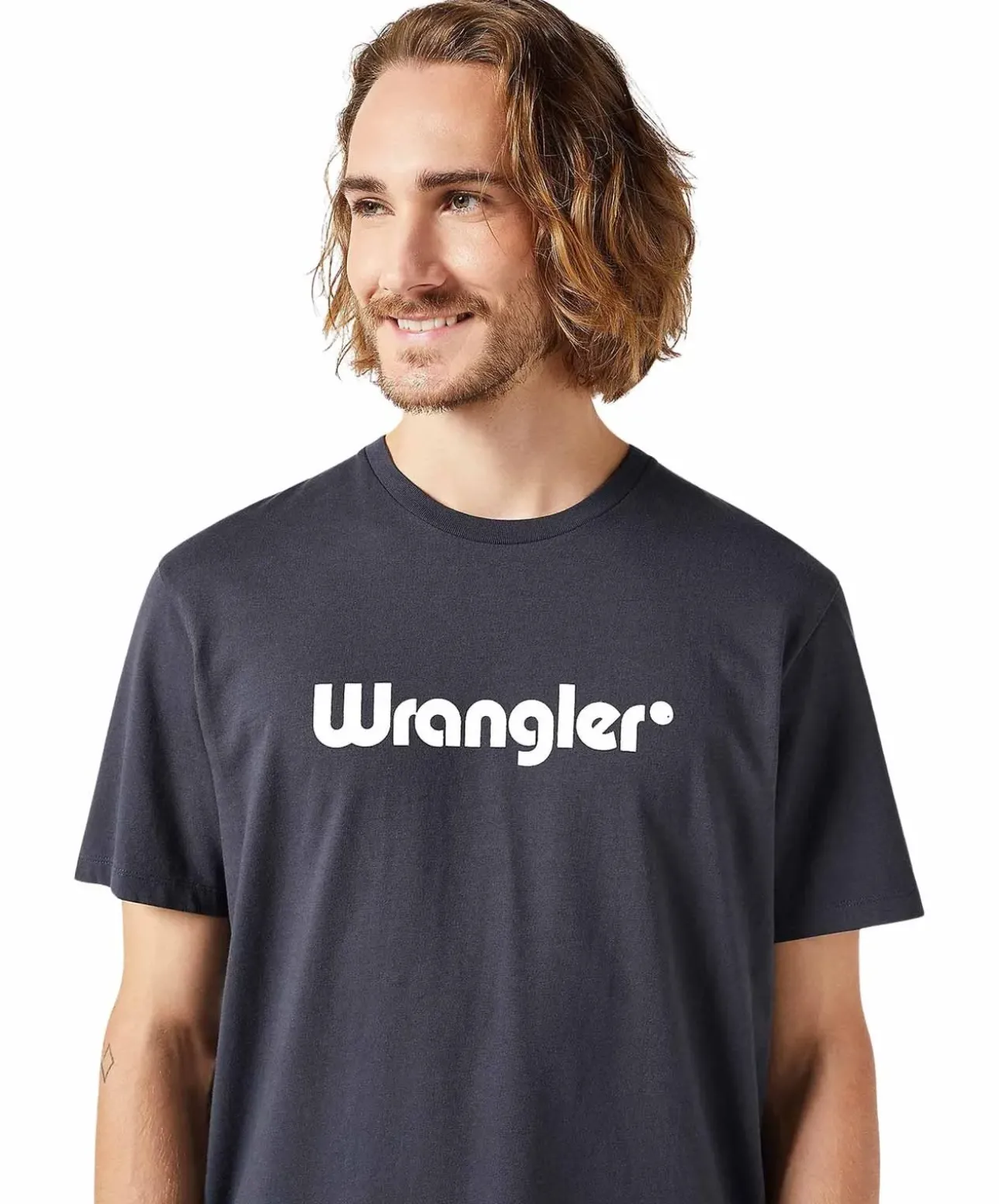 Wrangler T-Shirt Frame mit Logo in Schwarz