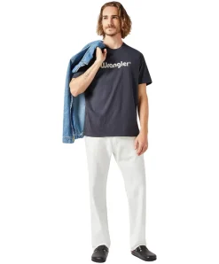 Wrangler T-Shirt Frame mit Logo in Schwarz