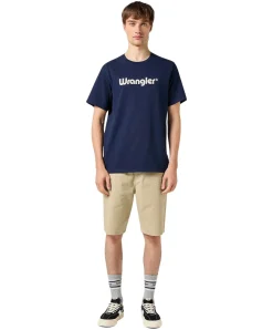 Wrangler T-Shirt Frame mit Logo in Dunkelblau