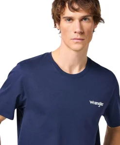 Wrangler T-Shirts Sign Off Tee in Real Navy im 2er-Pack