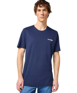 Wrangler T-Shirts Sign Off Tee in Real Navy im 2er-Pack