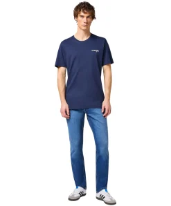 Wrangler T-Shirts Sign Off Tee in Real Navy im 2er-Pack