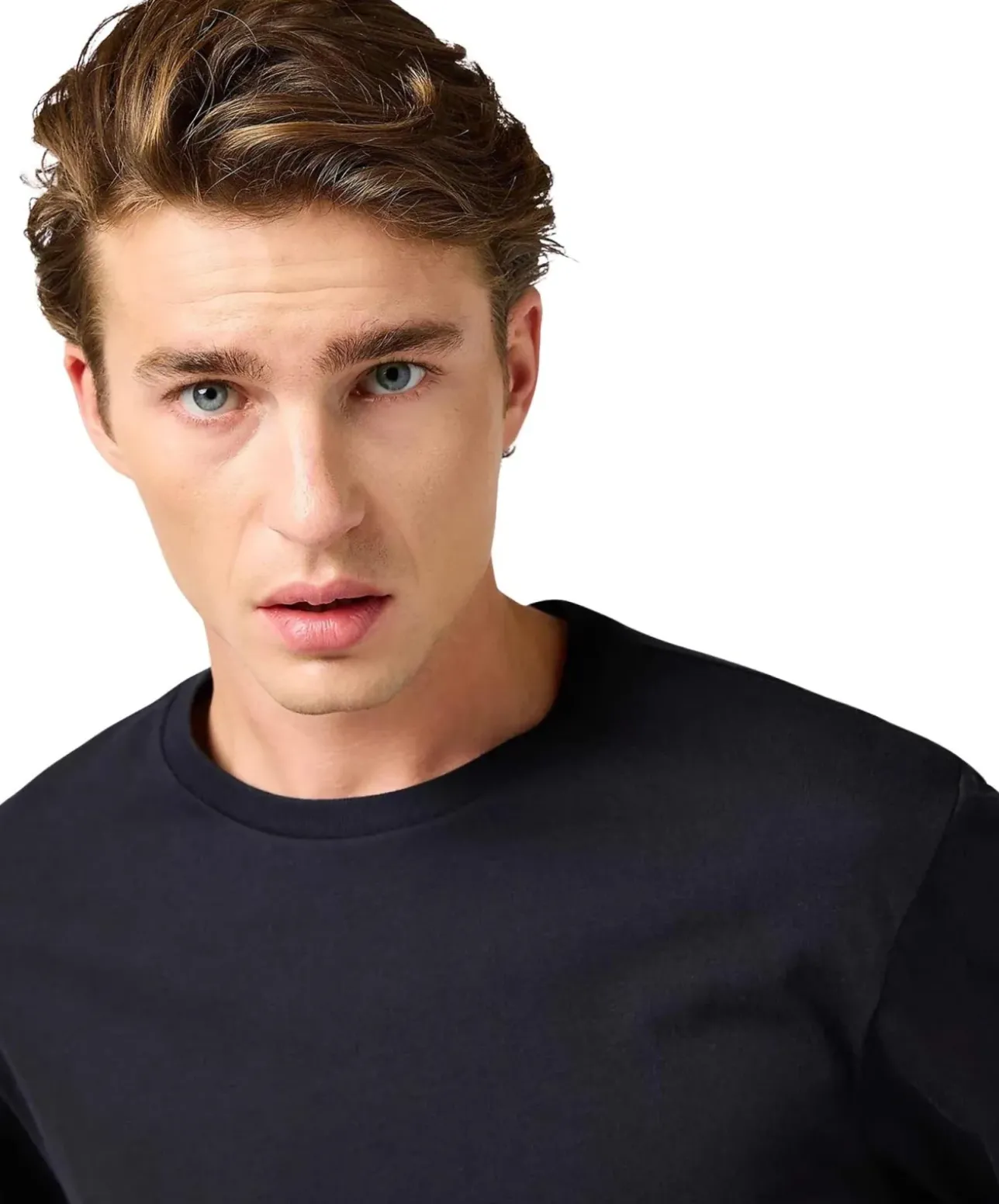 Wrangler T-Shirts Solid Tee in Schwarz