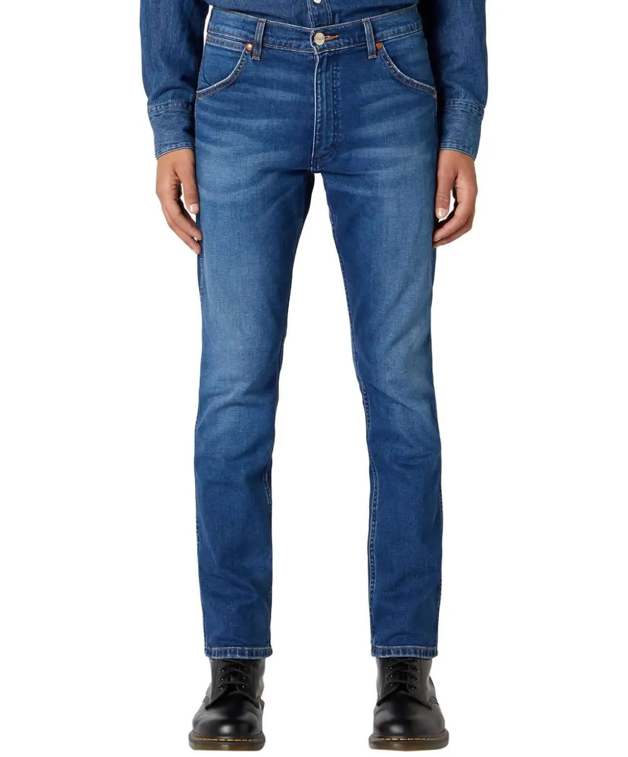 Wrangler Western Slim-Fit-Jeans Original mit leichtem Used-Look