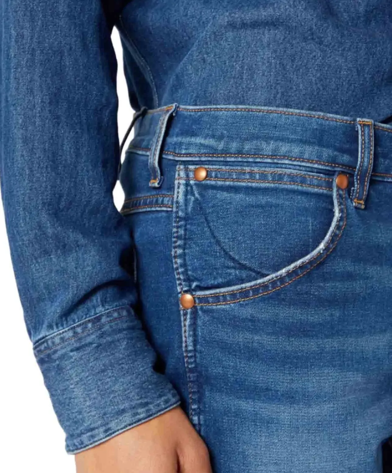 Wrangler Western Slim-Fit-Jeans Original mit leichtem Used-Look