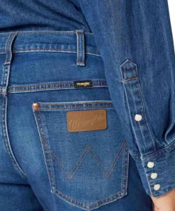 Wrangler Western Slim-Fit-Jeans Original mit leichtem Used-Look